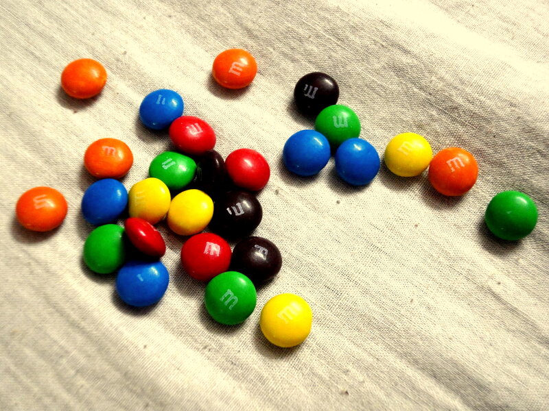 Colorful Candy Pieces — Red, Neutral