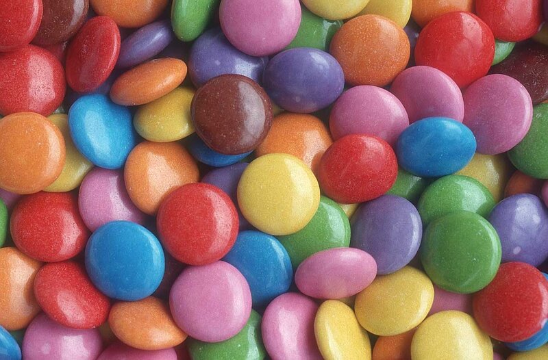 Colorful Candy Pieces — Red