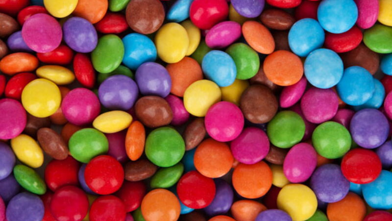 Colorful Candy Pieces — Red, Vibrant, Photograph