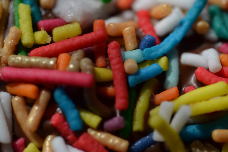 Colorful Candy Sprinkles — Red