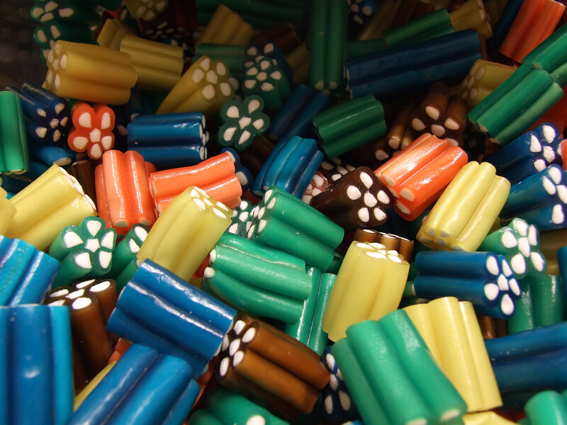 Colorful candy sticks