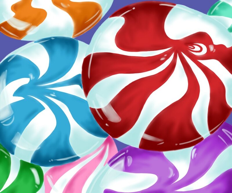 colorful candy swirls