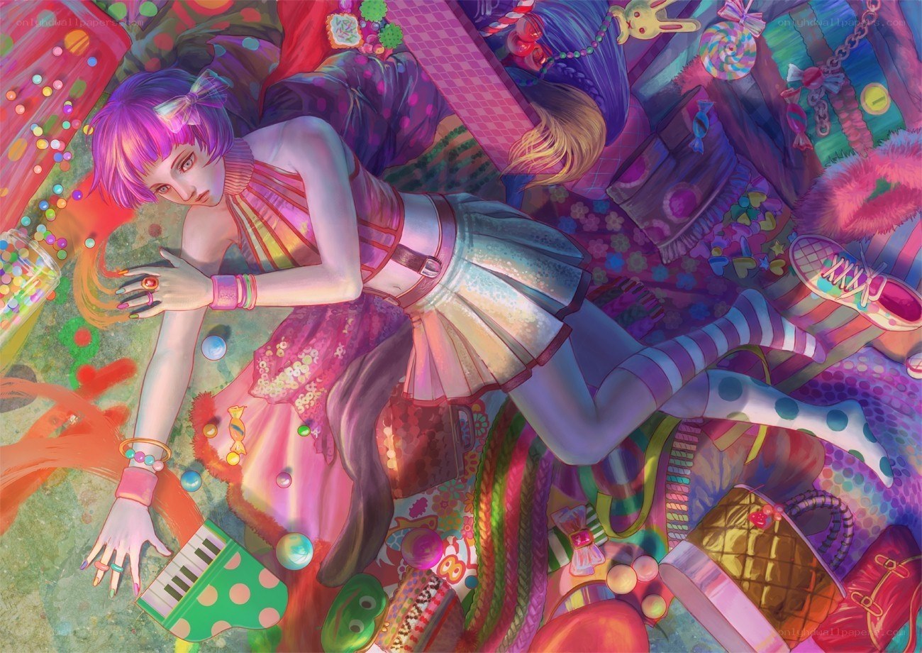 colorful candy-themed illustration