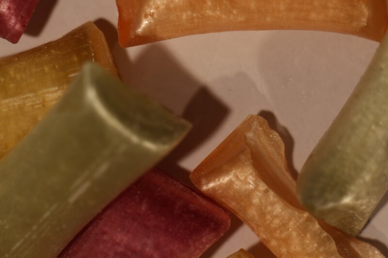colorful candy tubes