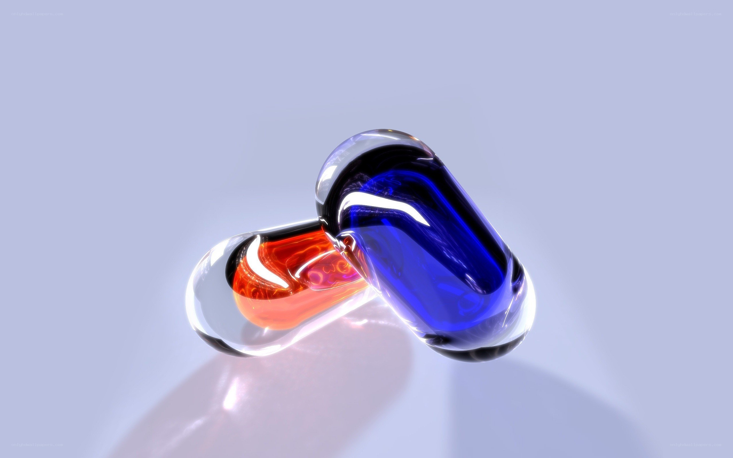 Colorful capsule pills