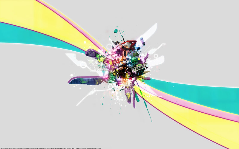 Colorful car explosion art
