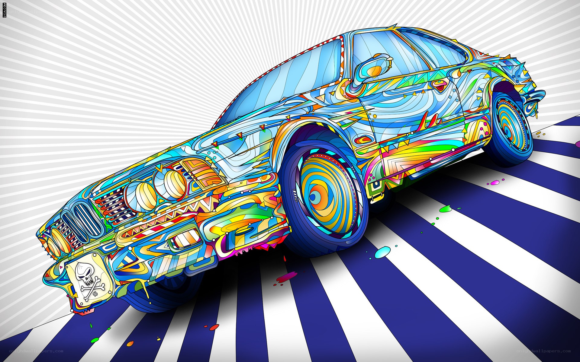 colorful car illustration