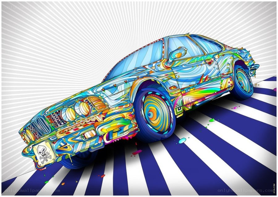 colorful car illustration
