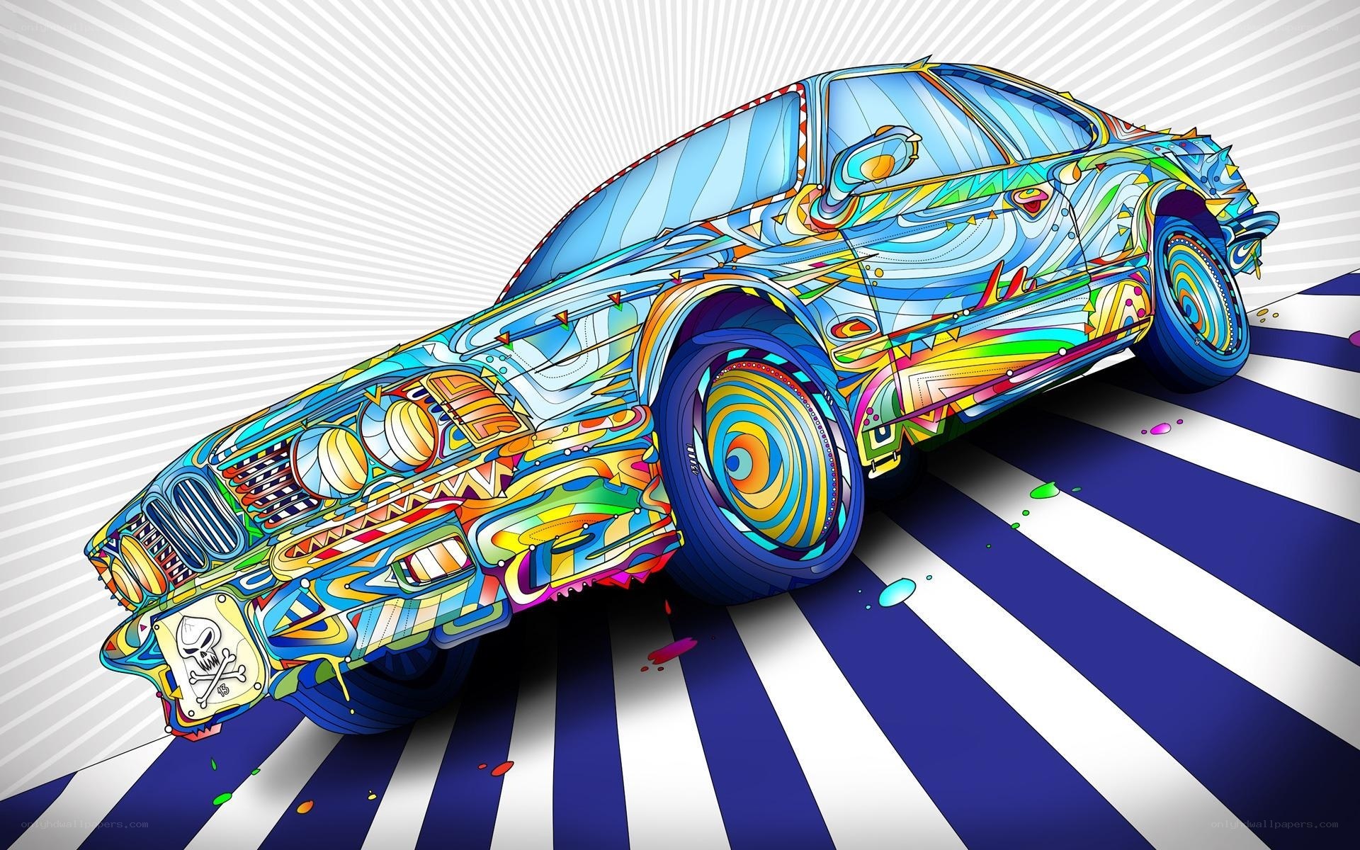 colorful car illustration