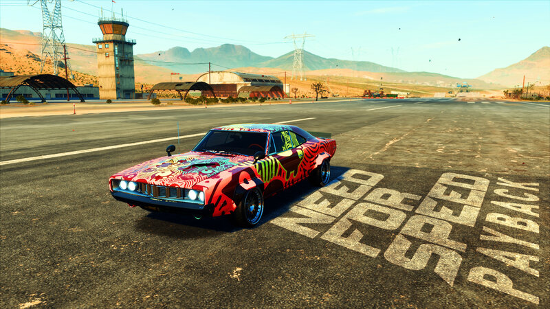 Colorful Car on Runway