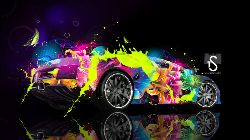 Colorful Car Splashes