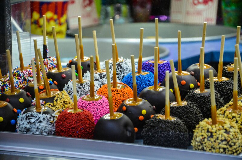 Colorful Caramel Apples