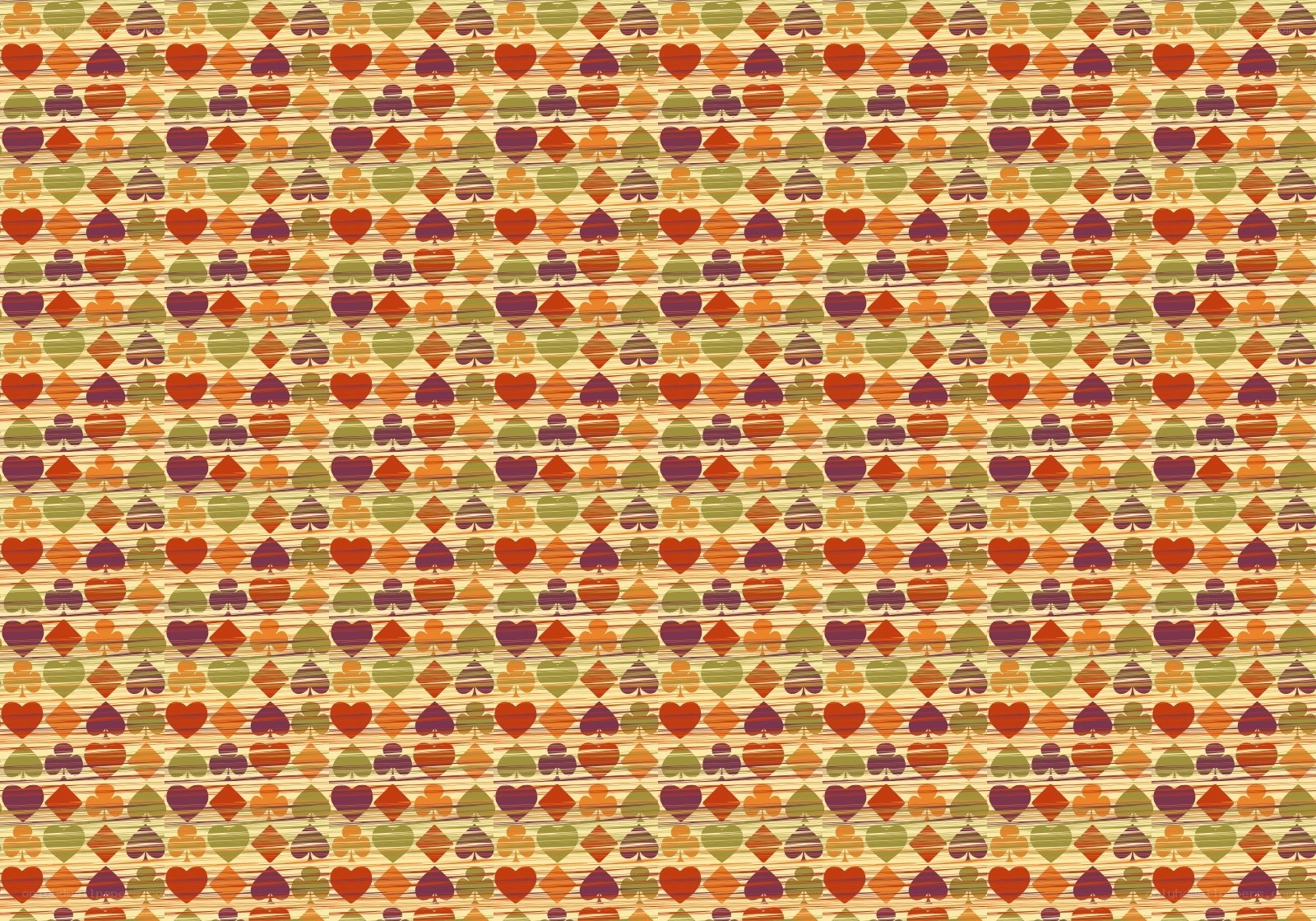 colorful card suit pattern