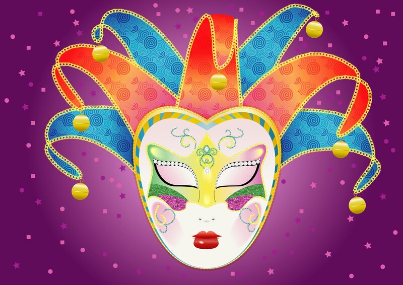 Colorful Carnival Mask — Purple