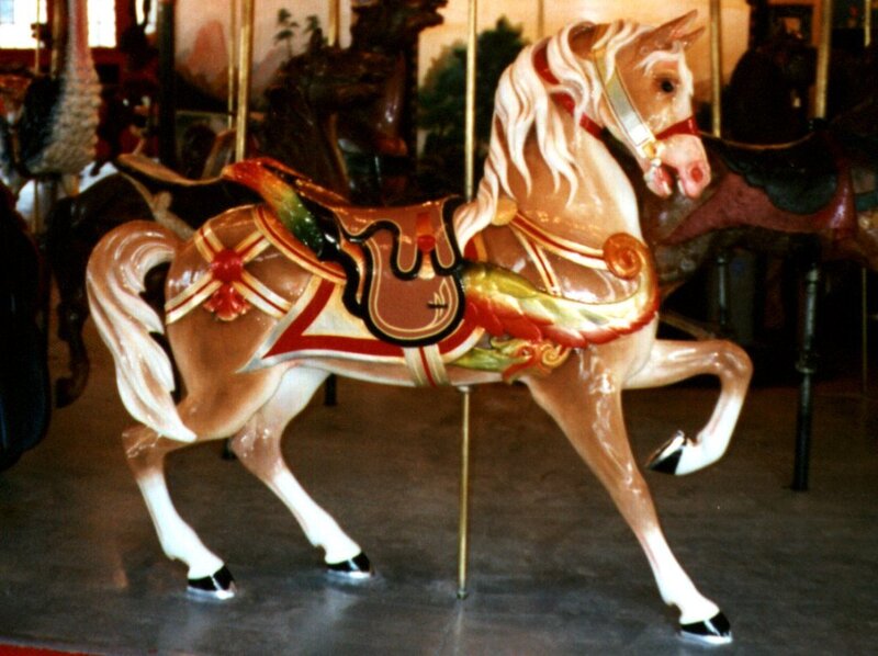 Colorful carousel horse
