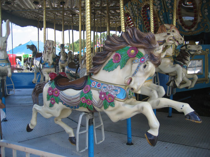 Colorful carousel horse
