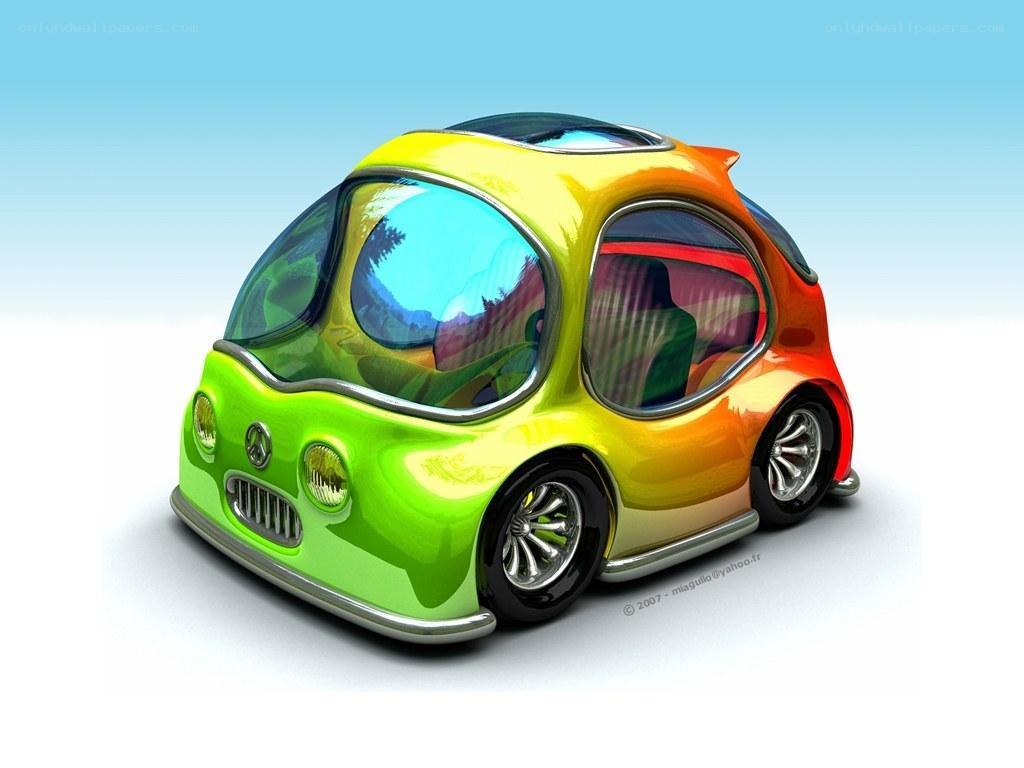 colorful cartoon car