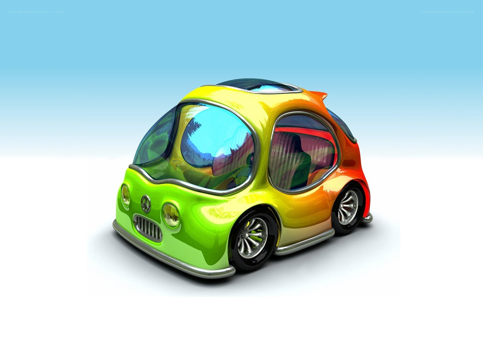 colorful cartoon car
