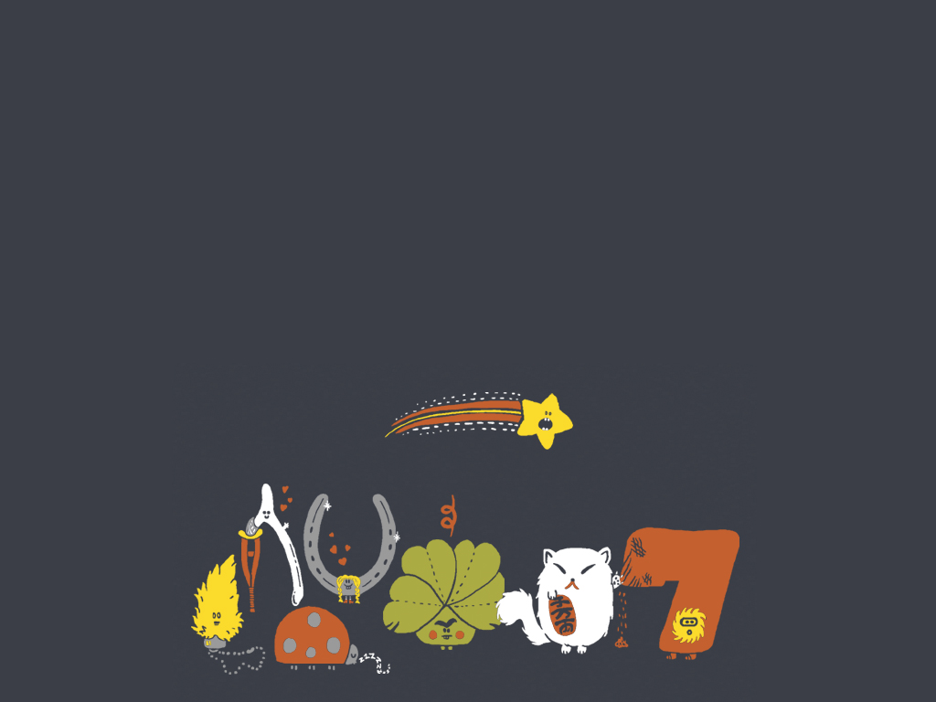 colorful cartoon characters and objects