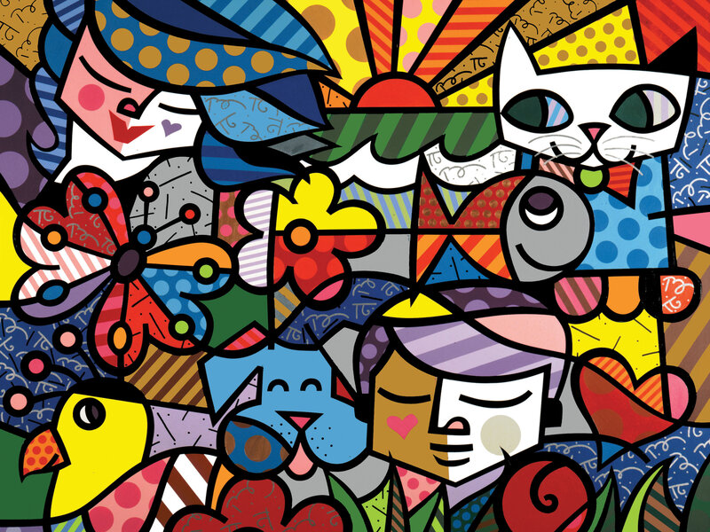 Colorful Cartoon Characters — Blue