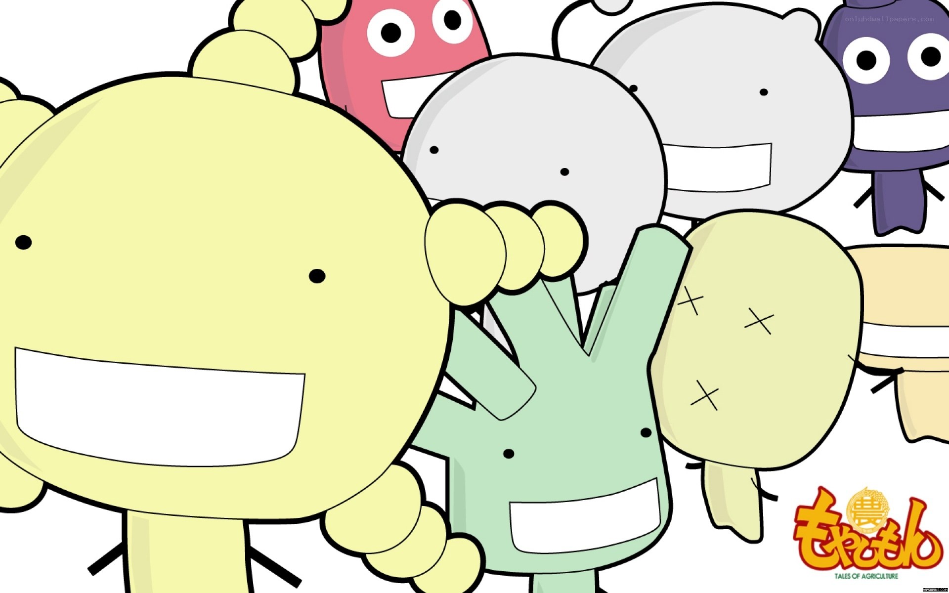 Colorful cartoon characters group