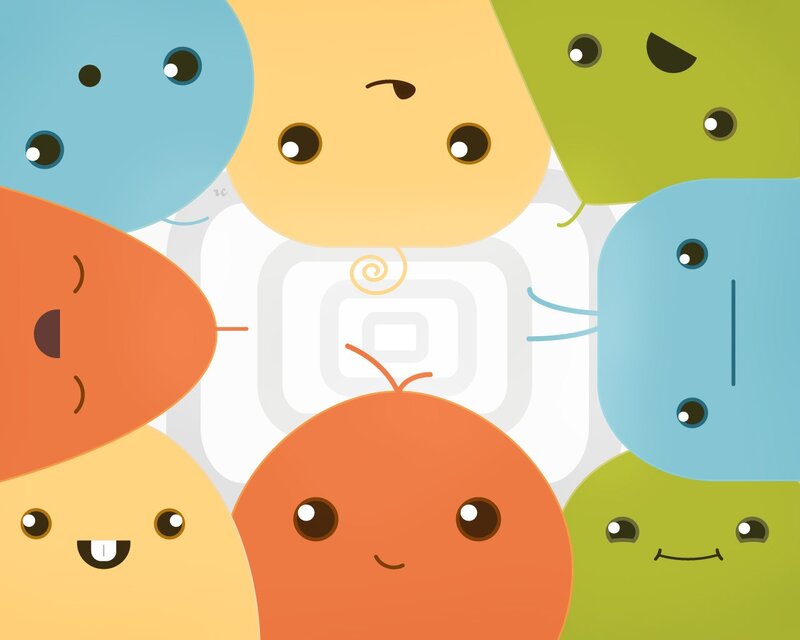Colorful Cartoon Characters — Orange