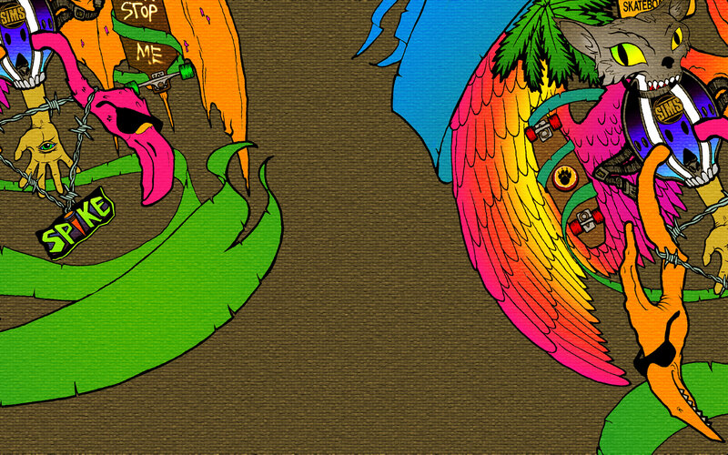 Colorful Cartoon Creatures — Green