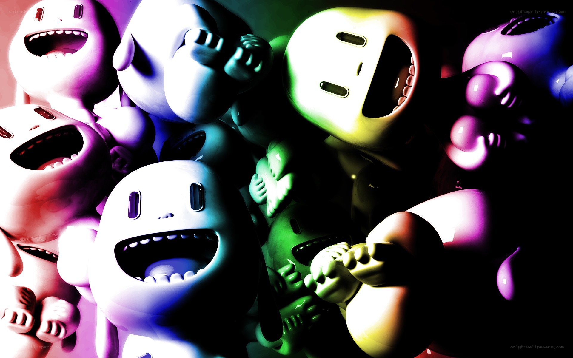Colorful cartoon figures