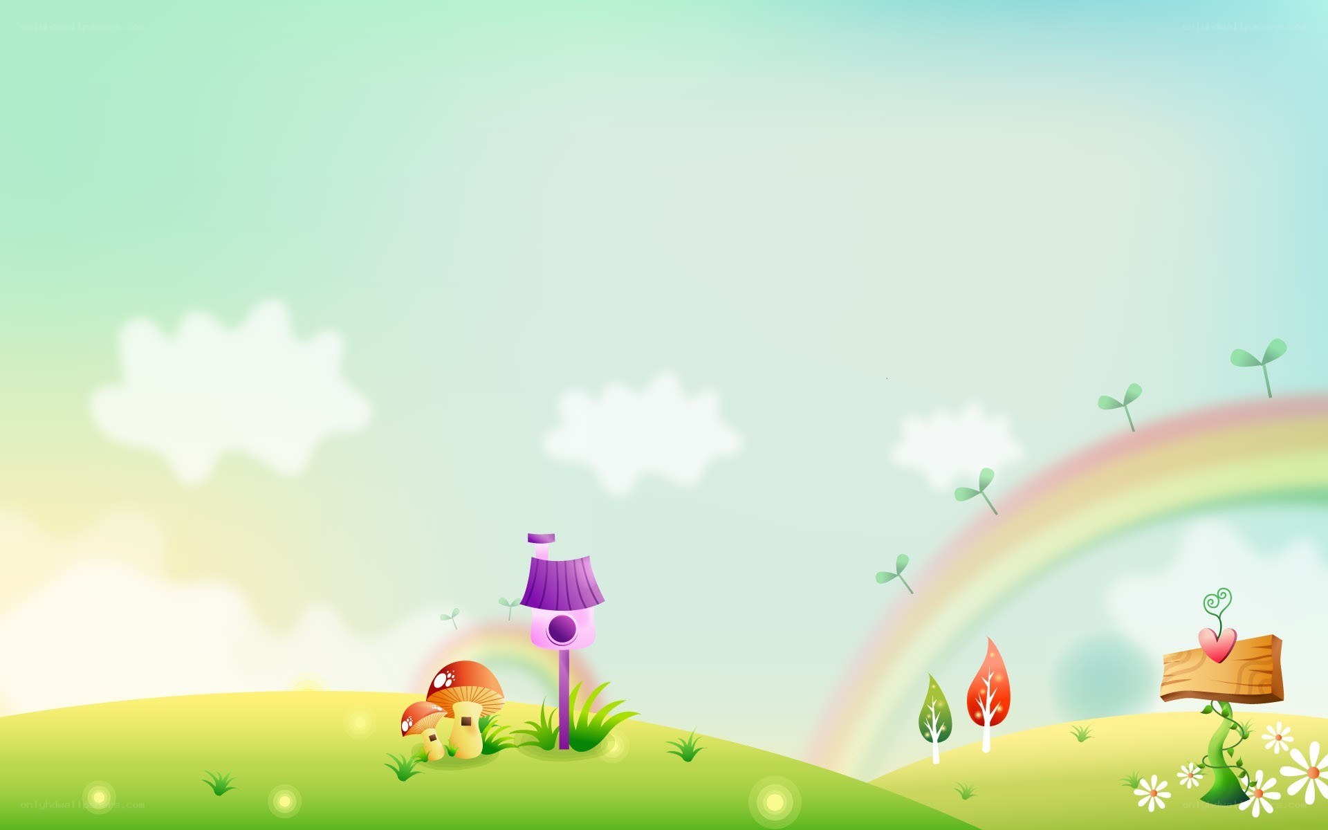 colorful cartoon landscape