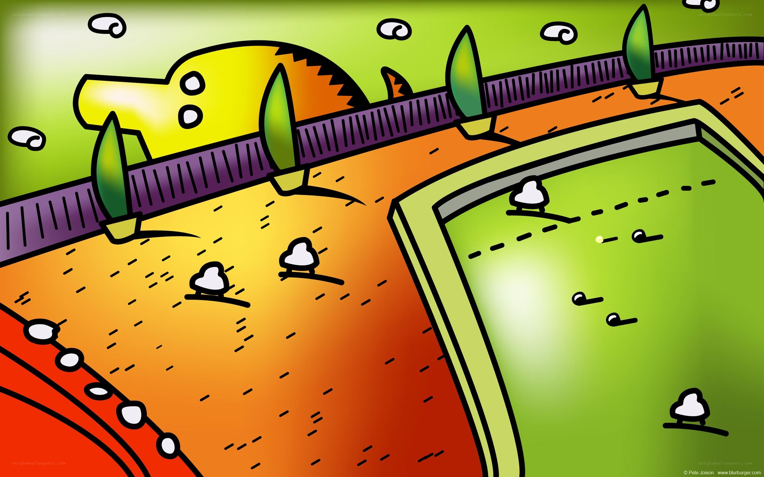 colorful cartoon landscape