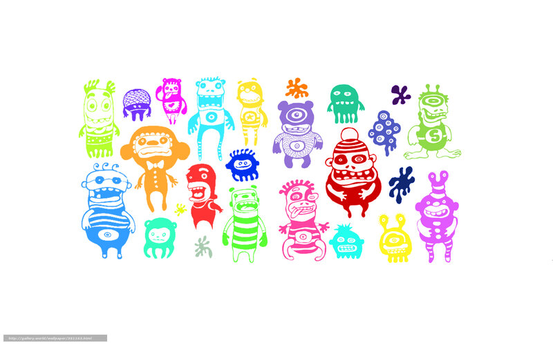 Colorful Cartoon Monsters — Green