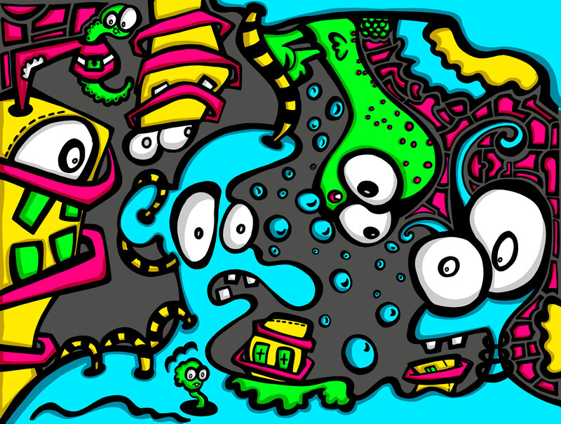 Colorful Cartoon Monsters