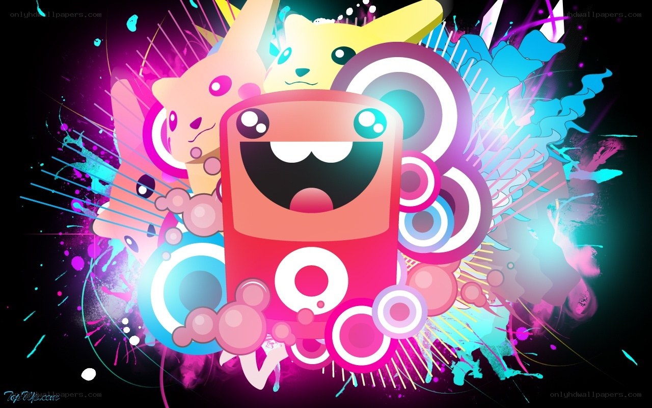 colorful cartoon music theme