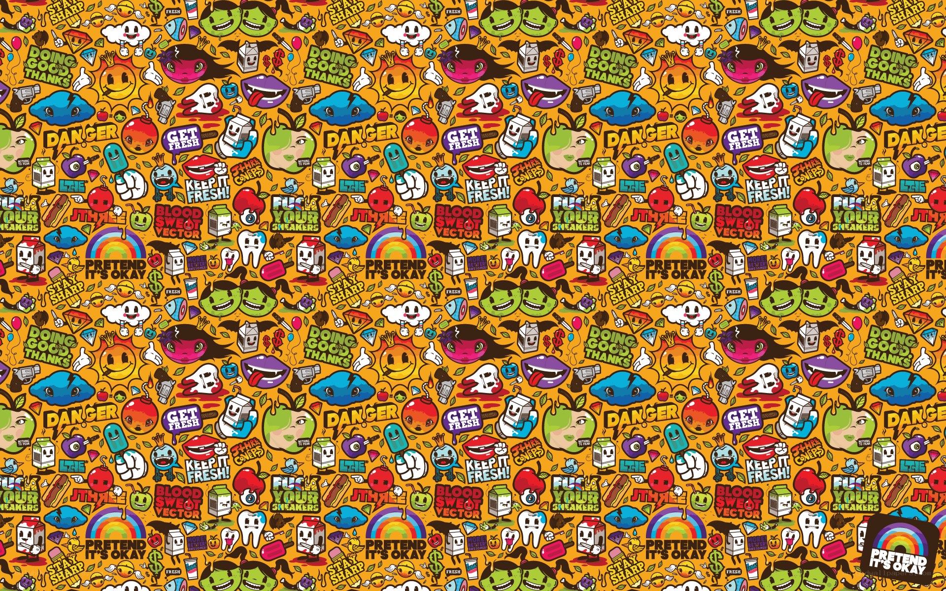 colorful cartoon pattern
