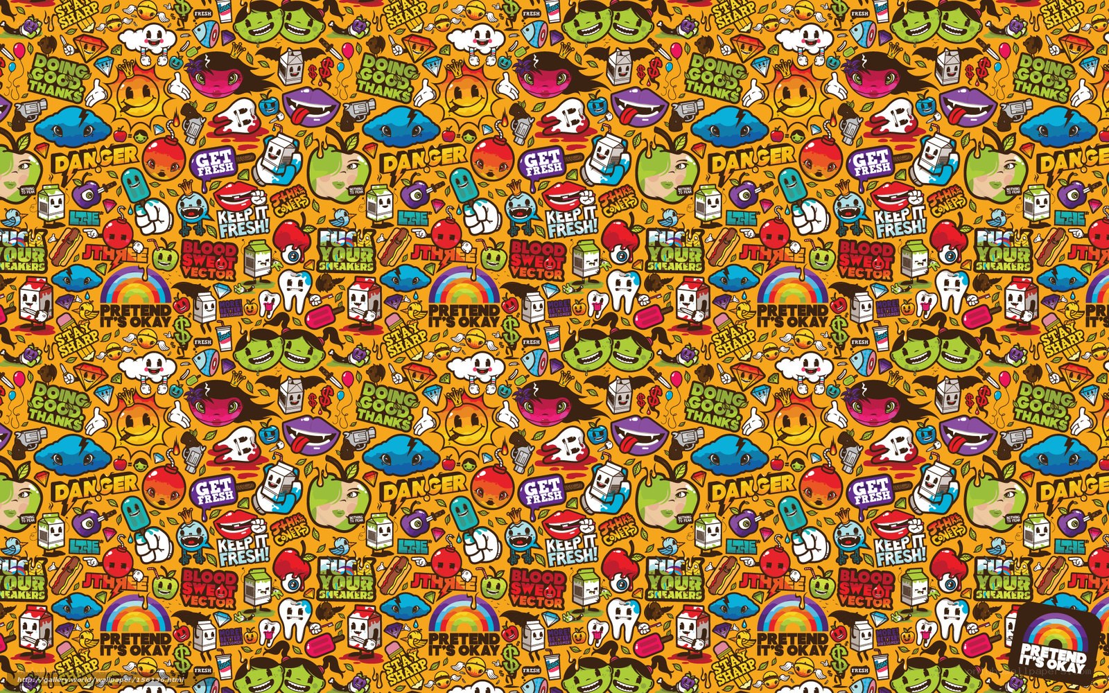 colorful cartoon pattern