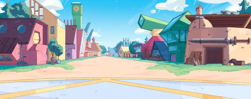 Colorful Cartoon Town