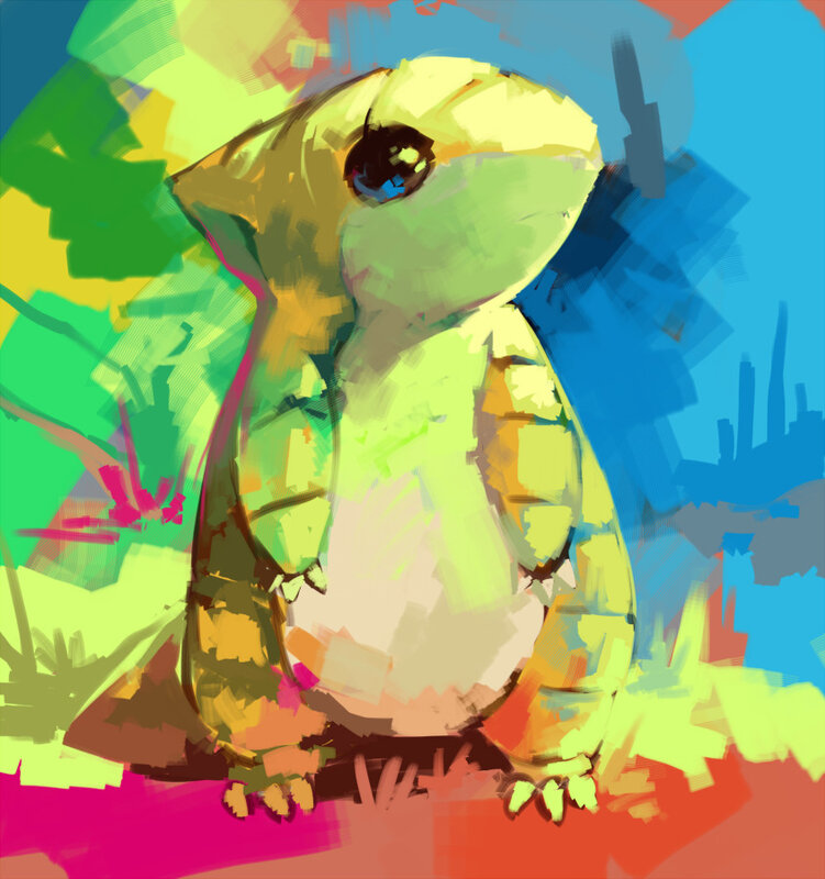 colorful cartoon turtle