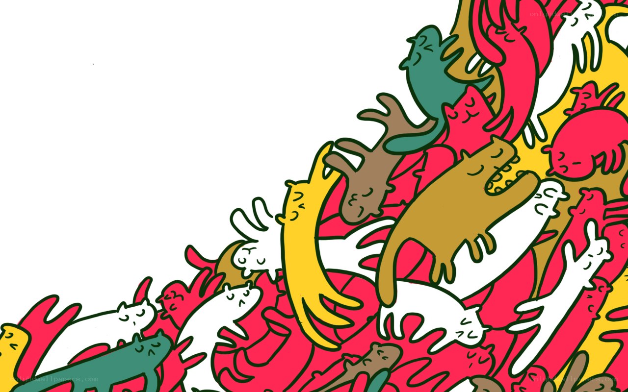 colorful cat illustration