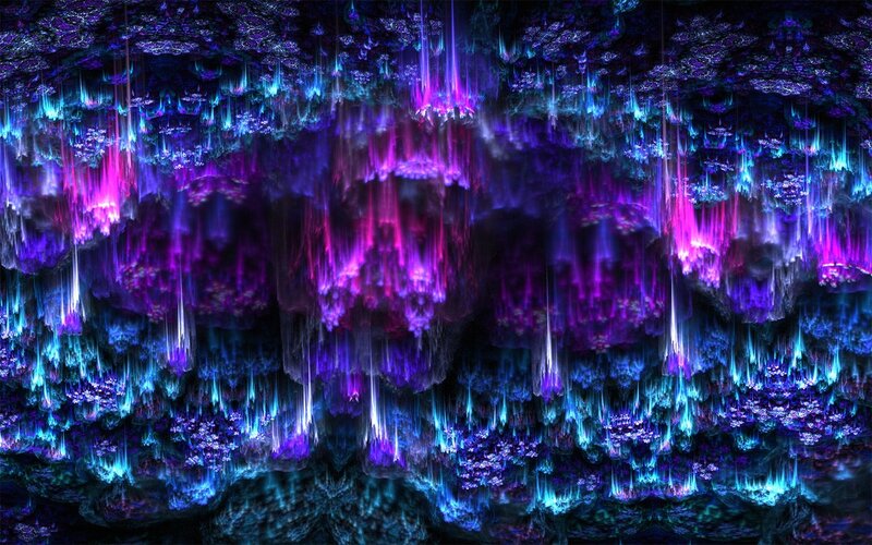 colorful cave formations
