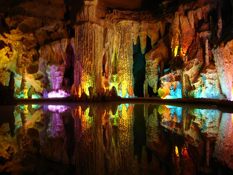 Colorful Cave Formations — Yellow