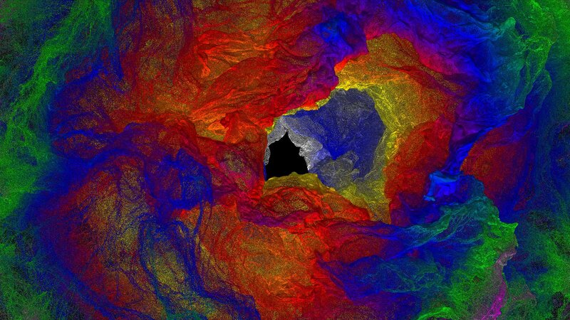Colorful Cave Interior