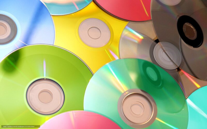 Colorful CD and DVD collection