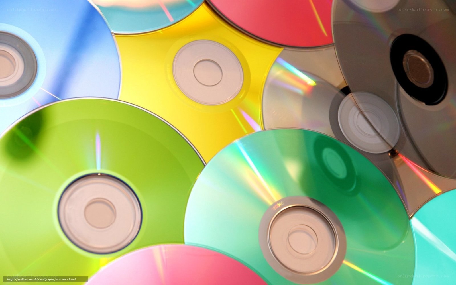 Colorful CD and DVD collection