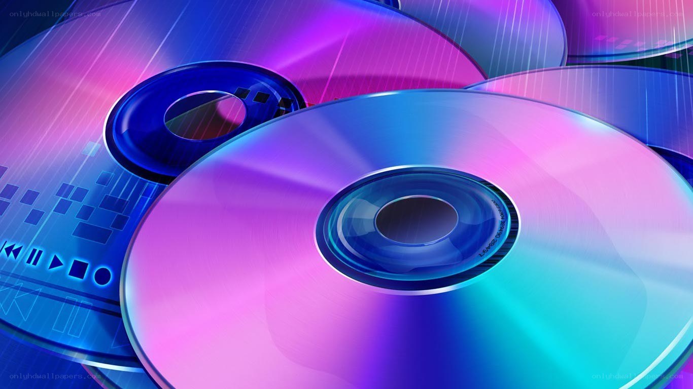 Colorful CD and DVD discs