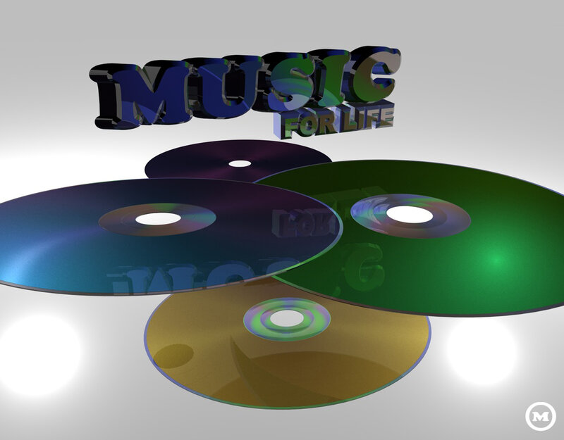 Colorful CDs with Text