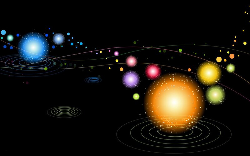 Colorful Celestial Bodies — Black