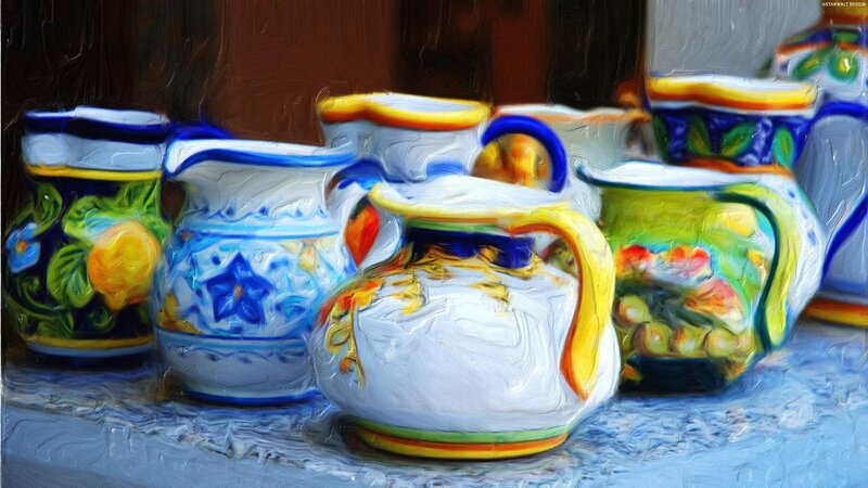 Colorful Ceramic Pitchers