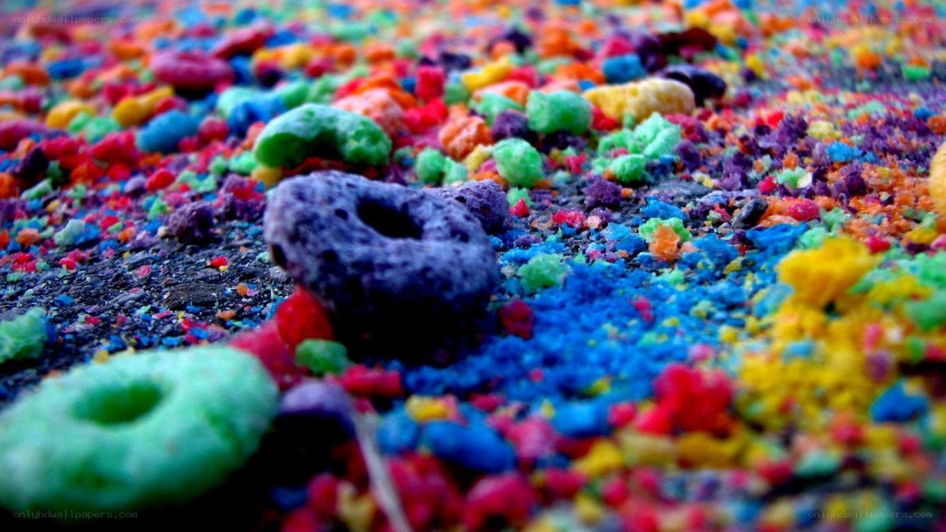 colorful cereal close-up