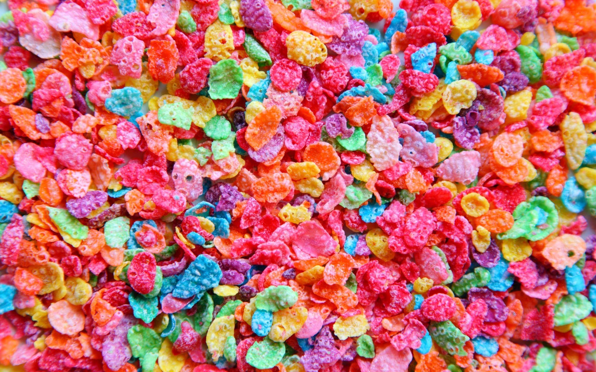 colorful cereal pieces