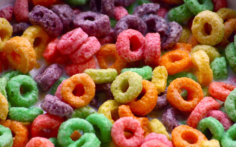Colorful Cereal Rings — Green, Bright